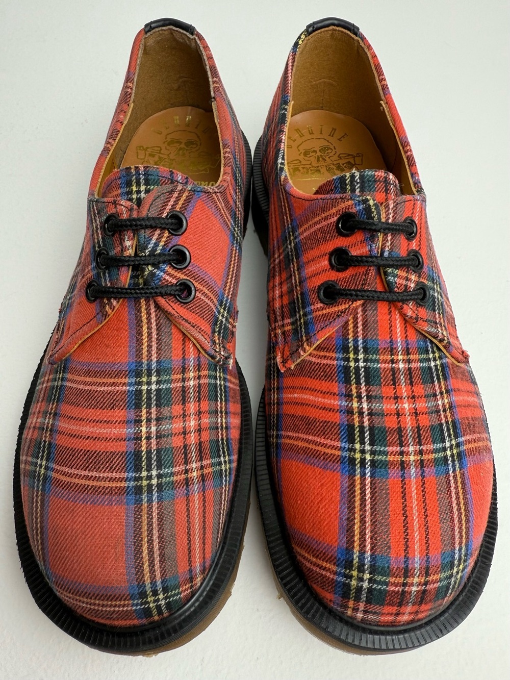 Dr. Martens NaNa Plaid Vintage Canvas Gibson Made in England Oxfords UK 5 - Picture 2 of 16